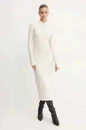 Volnena obleka be barva, 2A2848 K214