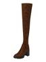 Dunkelbraun Overknee Stiefel für Damen image