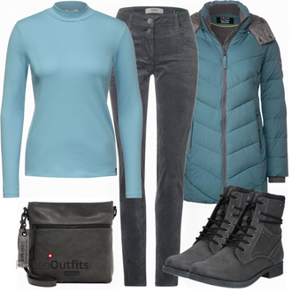 Outfit mit Schwarz Stiefel Tom Tailor "Outfit für den Herbst"