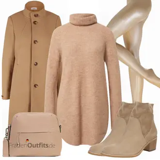 Outfit mit Braun Leder Stiefelette/Klassische Stiefelette Paul Green "Elegantes Herbst Outfit"