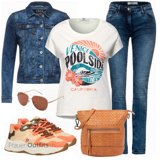 Outfit mit Grau Sneaker SCOTCH & SODA "Praktischer Look"