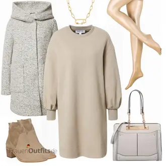 Outfit mit Braun Leder Stiefelette/Klassische Stiefelette Paul Green "Stylisher Alltagslook"