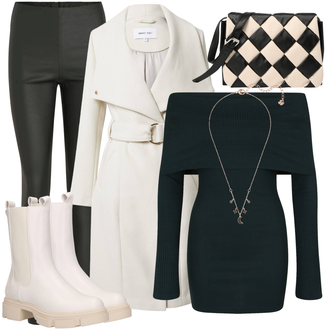 Elegante Outfits mit Dunkelgrün/Khaki Hose Große Größe/Leggings Große Größe/Lederimitathose/Lederlegging/Leggings Lederoptik/Leggings mit Schlitz/Treggings/Lack Legging Vila "Eleganter Look"