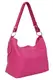AMBRA Moda Damen Leder Handtasche Schultertasche Umhängetasche Hobo bag GL005 (Pink)