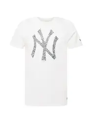 NEW ERA T-Shirt weiß / beige / dunkelgrau