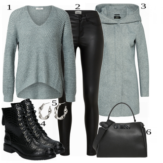 outfit mit Siva Plašč Only "Zimska oblačila"
