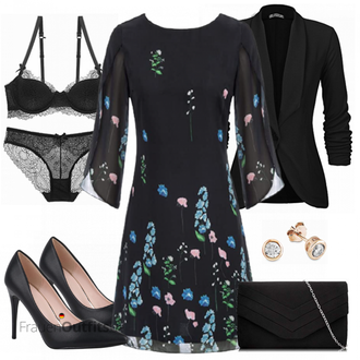 Hochzeitsgast Outfit mit Schwarz/Dunkelblau/Braun/Rosa/Weiß/Hellblau High Heel/Business-Schuh/Bequemer Pump/Hochfrontpump SCARPE VITA "Super schönes Outfit fürs Büro"