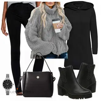 Gefütterte Outfit mit Schwarz SommerStiefelette/Biker Boot/Lederjacke/Winter Stiefelette/Leder Stiefelette/Gefütterte Stiefelette/Chelsea Boot Tamaris "Tommy Hilfiger"