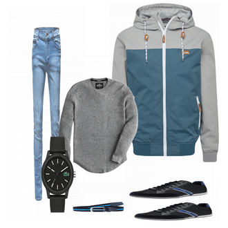 Outfit mit Weiß Uhr Lacoste "CHEAPMONDAY"