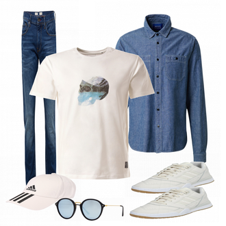 Outfit mit Beige Hut Adidas Performance "Alltags Outfit"
