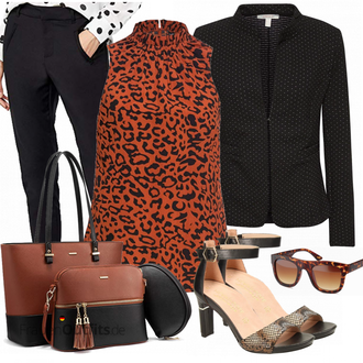 Schicke Outfits Geburtstag mit Braun/Beige LOVEVOOK "Schickes Business Outfit"Look: Wasen, Weihnachten, Valentinstag, Schule, Geburtstag, Party, Hochzeit, Muttertag