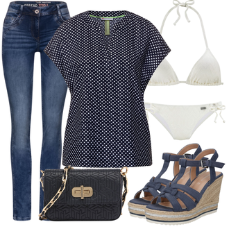 Outfit mit Badeanzug Mit Bügel/Halter-Bikini/Triangel-Bikini Buffalo "Alltagsoutfit"