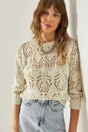 Women's Openwork Knitwear Blouse