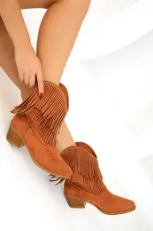 Tan Suede Women's Boots & Bootie 19586