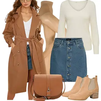 Echtleder Outfit mit Braun/Beige Leder Stiefelette/Vintage Stiefelette/Western Stiefelette/CowboyStiefel/Chelsea Boot/SommerStiefelette Tamaris "Perfekt für den Herbst"