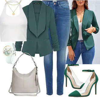 Hochzeitsgast Outfit mit Grün/DunkelGrün Eleganter Schuh/Spangenpump/Vintage Pumpe/Mary Jane Schuh/Bequemer Pump/High Heel/Hochfrontpump Elashe "Elegantes Herbst Outfit"