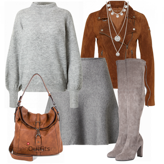 Outfit mit Rot Lederjacke Freaky Nation "Cooles Herbst Outfit"