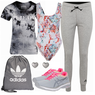 Stil Outfit mit Dunkelgrau/Silber/Grau/Grün Ohrclip/Ohrhänger/Ohranhänger/Ohrparty/Ohrstecker-Set/Hut Ohrenwärmer & Stirnband Pilgrim "ADIDAS"Look: Stil, Metallic, Metal, Nahtlos, Coole, 60er, Retro, 80er