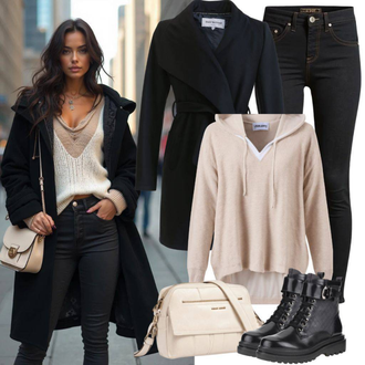 Tenues d'Affaires Hiver avec Noir Chaussure Ranger/Bottine à Lacets/Botte classique Dr. Martens "Look à la mode"