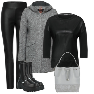 Winter Outfits mit Schwarz Bluse & Tunika Bluse CECIL "Modisches Winter Outfit"