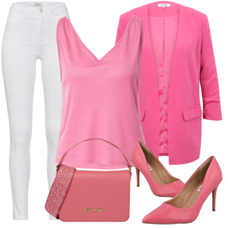 Outfit mit Rosa Schuh High Heel Steve Madden "Moderner Businesslook"