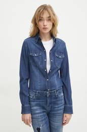 Jeans srajca enska, mornarsko modra barva, UXX046 D4051