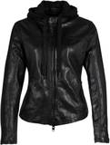 Schwarz Motorradjacken aus Leder für Damen image