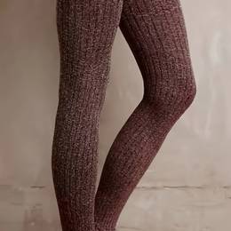 Elegant High Stretch Knit Fabric Pencil Skirt, Solid Color Polyester 95% Elastane 5%, Fall/winter Season, Machine Washable