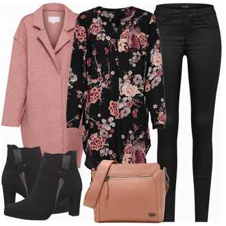 Outfit mit Schwarz Kleid/Tasche/Gürtel/Jeans SOAKED IN LUXURY "Lady"