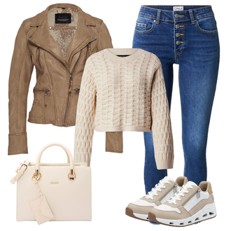 outfit mit Khaki/Siva/Rjava/Bež Plašč/Jakna Oakwood "Obleka za pomlad"