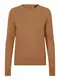 VERO MODA Damen VMMILDA LS O-Neck Back Blouse Boo Pullover, Tobacco Brown/Detail:W. Light Gold Buttons, M