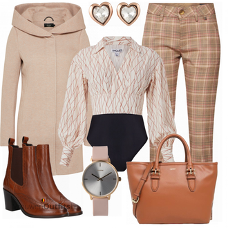 Outfit met Sieraad Ted Baker "Heine Blouse roestbruin"