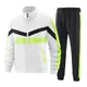W JIANWANG Trainingsanzug Herren Fußball Traningsanzuganzug Sportanzug Freizeitanzug Sport Jogging Anzug Für Männer Trainingsanzüge Fussball Laufanzug Jogginganzug Set Weiß 248 M