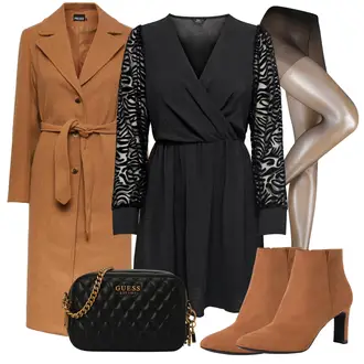 Outfit mit Braun/Beige Kaschmir Mantel/Langer Mantel/Langmantel/Midi Mantel/Women's Trenchcoats/Wollmantel/Wintermantel Wollmantel Pieces "Elegantes Winter Outfit"
