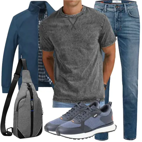 DunkelBlau/Blau Sommerjacke/Sportjacke/Bomberjacke/2in1 Jacke/Innenfutter Jacke/Uniformjacke/Herbstjacke/Nylonjacke/Frühlingsjacke/Jacke mit Seitlichem Reißverschluss YOUTHUP kombinieren