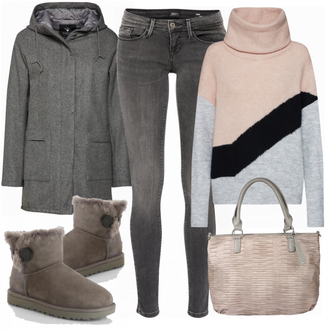 Outfit mit Grau Stiefel UGG "Only UGG"