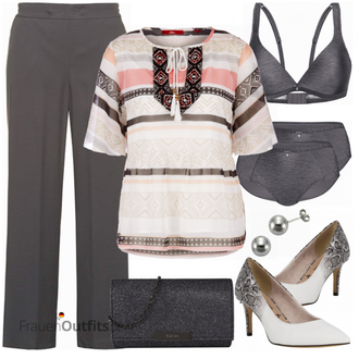 Schicke Outfits mit Grau Hose Große Größe Ulla Popken "Schickes Business Outfit"