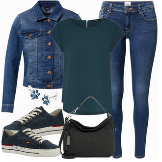 Outfit mit Türkis/Grün/DunkelGrün Businesshemd/Casual Hemd/Kurzarm Hemd/Schlupfbluse/Crash­bluse/Einfarbige Bluse/Tuniken-Shirt/Kurzarm-Tunika/Klassische Tunika/Lederjacke/Bluse Oberteil/Kurzarmbluse Only "Perfekt für den Sommer"