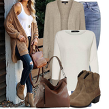 Outfits mit grauen Pullovern image