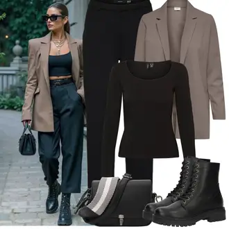 Frühlings Outfits Edel mit Grau/Braun/Lila/Beige Mantel/Blazerjacke/Boyfriend Blazer/Lederjacke/Eleganter Blazer/Longblazer/Oversize Blazer/Lederjacke für Männer JdY "Frühling outfit"Look: Uni, Edel, Classic, Business, Moderne, Büro, Old Money, Oversize, Smart Casual