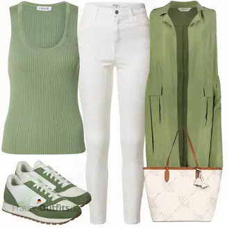 Outfit mit Grau Sneaker Saucony "Schickes Sommer Outfit"