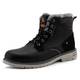 Mishansha Herren Winterschuhe Wasserdicht Warm Gefütterte Trekking Wanderschuhe Outdoor Schneestiefel Schwarz Gr.43
