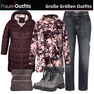 Outfit mit Kurzmantel miamoda "Winterliche Mode für Mollige"