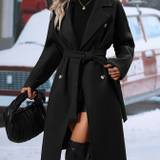 Schwarz Trenchcoats Herbst für Damen image