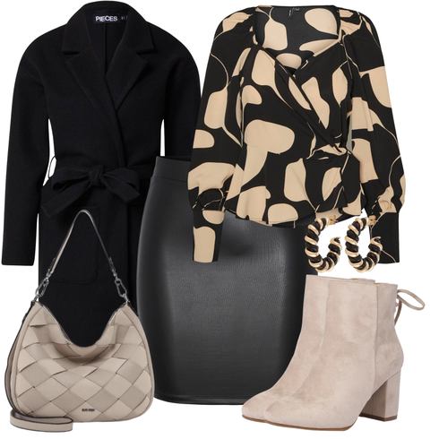 Beige/Braun High Heels Stiefelette/Schnürstiefelette/Gefütterte Stiefelette/Sommerstiefelette/Winter Stiefelette About You kombinieren mit Schmuck Karolina Kurkova Originals