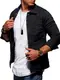 behype. Herren Jeans-Jacke Stretch Destroyed Übergangs-Jacke 55-0109 Schwarz (3561) M