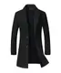 ECDAHICC Wintermantel Herren Mantel Lang Slim Fit Herrenmantel Winter Warm Business Mantel Herren Wolle Wollmantel(BL,M)
