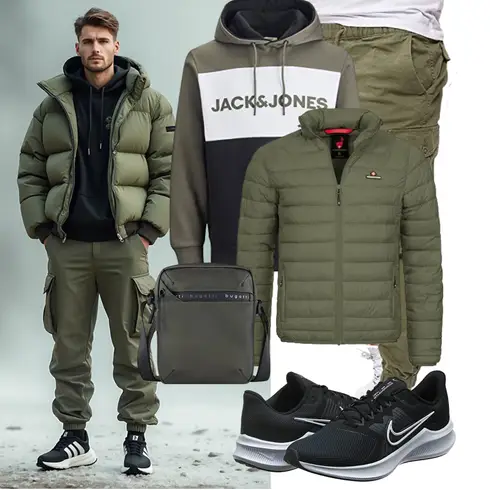 DunkelGrün/Grün KapuzenPullover/Damen Pullover/Sport Sweatshirt/Hoodie/Vintage Hoodie/Unisex Hoodie/Ausgefallener Hoodie/Sport Hoodie Jack & Jones kombinieren