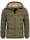 Indicode Herren Nemos Steppjacke mit Kapuze   Herrenjacke Winterjacke Freizeitjacke Männer Army M