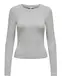 ONLY Damen ONLRILEY O-Neck L/S TOP JRS Shirt, Light Grey Melange, M